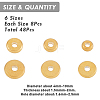48Pcs 6 Styles Brass Spacer Beads KK-HY0001-41-2