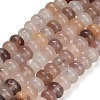 Natural Violet Strawberry Quartz Smooth Rondelle Beads Strands GG-CBA792A-H01-4x6mm-5