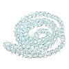 Baking Paint Transparent Glass Beads Strands DGLA-A07-T8mm-KD04-2