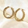 201 Stainless Steel Hoop Earrings EJEW-Q026-05G-2