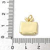 Brass Micro Pave Clear Cubic Zirconia Charms KK-A273-17G-3
