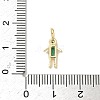 Brass Micro Pave Cubic Zirconia Pendants ZIRC-I356-17G-A09-3