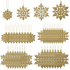 36Pcs Snowflake Plastic Pendant Decorations DIY-CP0013-33C-1