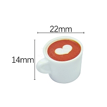 Resin Miniature Coffee Cup Ornaments PW-WG14105-01