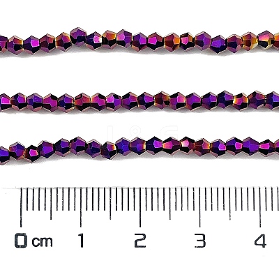 Transparent Electroplate Glass Beads Strands EGLA-A039-T2mm-UA04-1