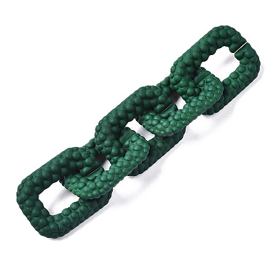 Spray Painted CCB Plastic Linking Rings CCB-Q091-009B-1
