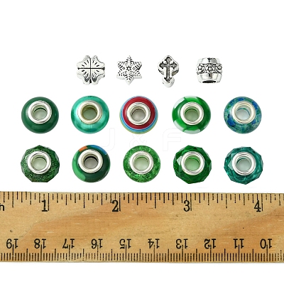 DIY Tibetan Style Alloy & Resin European Beads Making Finding Kits DIY-FS0006-78A-1