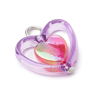 Transparent Acrylic Pendants PALLOY-JF03716-1
