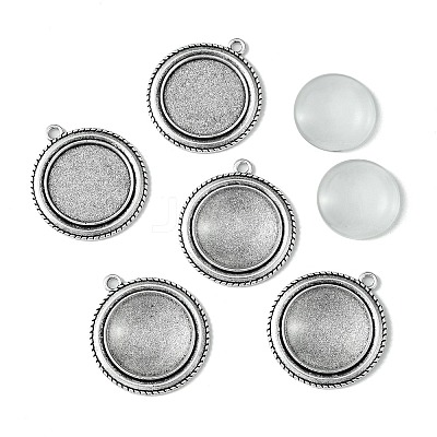 DIY Blank Tibetan Style Alloy Pendants Making Kit DIY-FS0005-80C-1