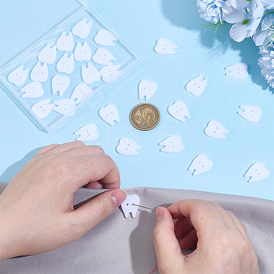 60Pcs Acrylic Buttons BUTT-PH0001-59B-01-1