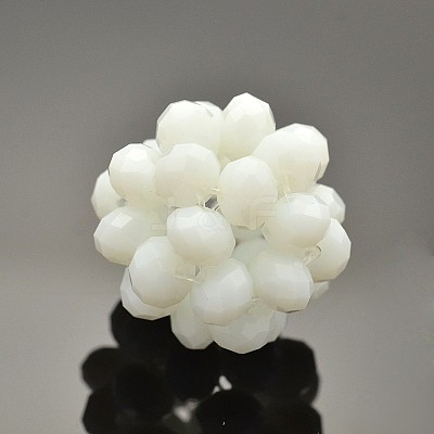 Imitation Jade Glass Round Woven Beads GLAA-A034-4mm-B16-1