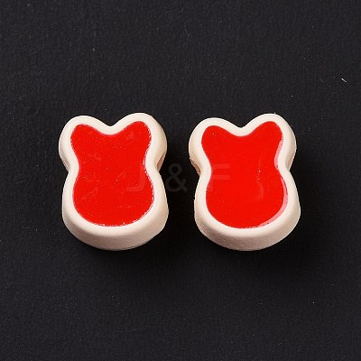 Rubberized Style Acrylic European Beads SACR-E009-12-1