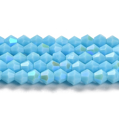 Opaque Solid Color Imitation Jade Glass Beads Strands EGLA-A039-P4mm-L12-1