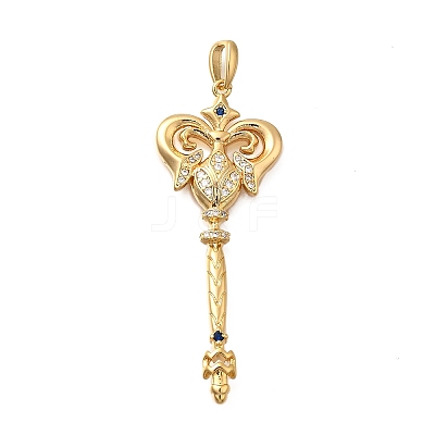 Brass Micro Pave Cubic Zirconia Big Pendants X1-KK-B147-04G-07-1