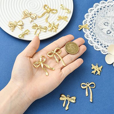 14Pcs 7 Styles Rack Plating Brass Pendants KK-TA0002-89-1