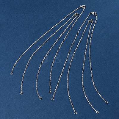 4Pcs 304 Stainless Steel Cable Chain Necklace Making STAS-FS0001-81P-1