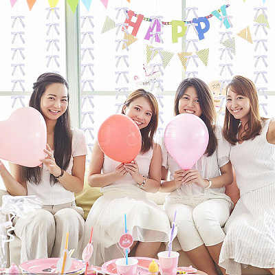 Bowknot Polyester Hanging Streamer DIY-WH0349-504A-1