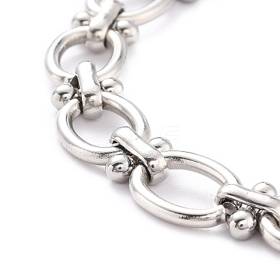 Non-Tarnish 304 Stainless Steel Link Chain Bracelet for Men Women BJEW-Z011-20P-1
