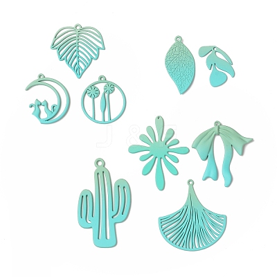 Spray Painted Alloy Charms PALLOY-P291-19M-04-1