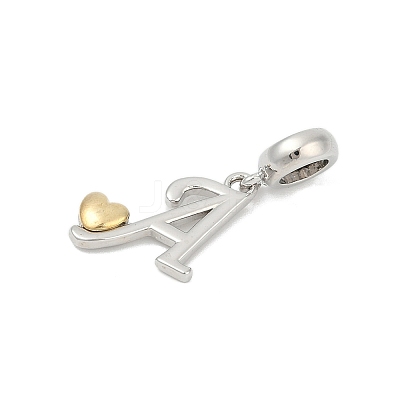 Brass European Dangle Charms KK-Z097-01A-GP-1