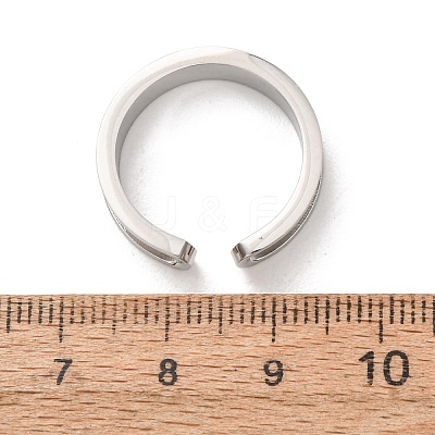 304 Stainless Steel Cuff Open Rings SA-CBACA70-01B-P-1