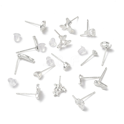 2 Pairs Alloy Stud Earrings for Women EJEW-FS0001-27D-1