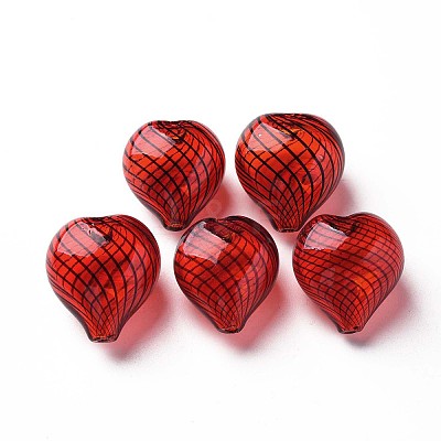 Transparent Handmade Blown Glass Globe Beads X-GLAA-T012-42-1