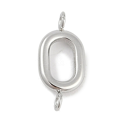 304 Stainless Steel Letter Connector Charms STAS-M108-01P-15-1