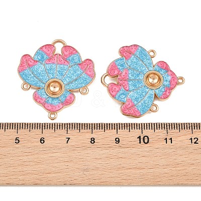 Alloy Enamel Cabochon Connector Settings AL-CBA8479-11KCG-1