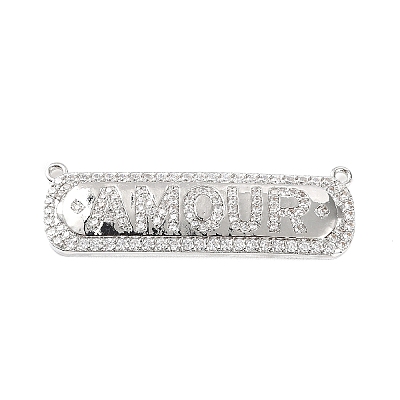 Rack Plating Brass Pave Cubic Zirconia Pendants KK-M282-34P-1