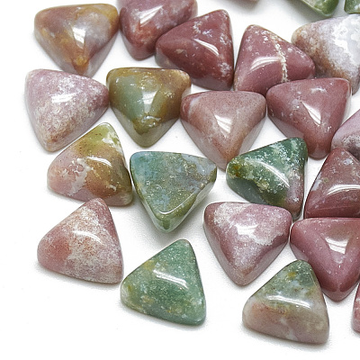 Natural Indian Agate Cabochons X-G-T025-10x10mm-17-1