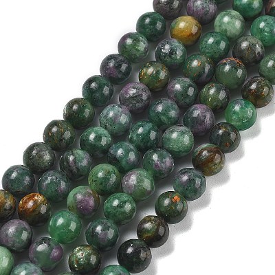 Natural Ruby in Zoisite Beads Strands G-R011-A02-02-1