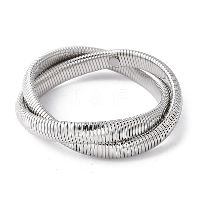 304 Stainless Steel Stretch Bracelets BJEW-A031-01I-P-1