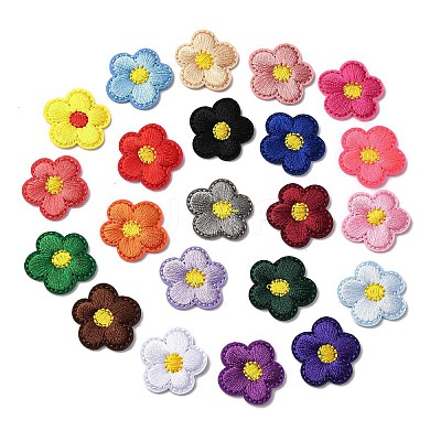 Polyester Embroidery Cloth Iron On/Sew On Patches DIY-U009-01-1