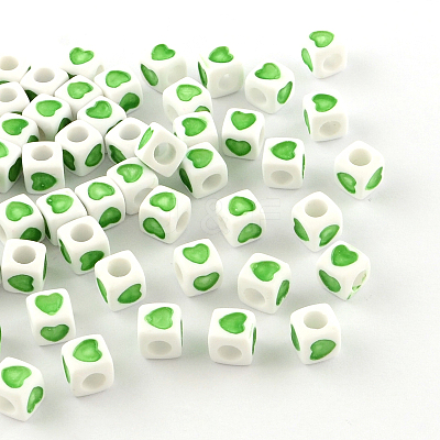 Opaque Acrylic European Beads OPDL-S078-03-1