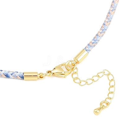 Braided Polycotton Cord Necklaces Making MAK-F038-B16-G-1