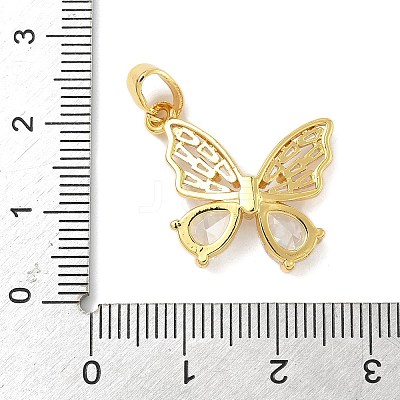 Brass Micro Pave Cubic Zirconia Pendants KK-I355-07G-1