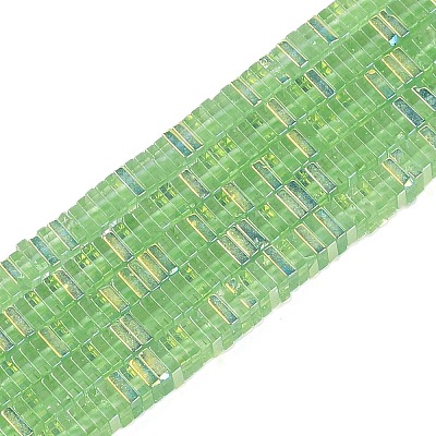 Electroplate Glass Beads Strands GLAA-B023-01A-10-1