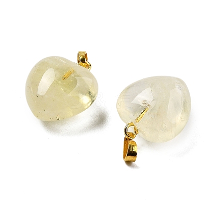 Natural Lemon Quartz Pendants G-J386-H18-G-1