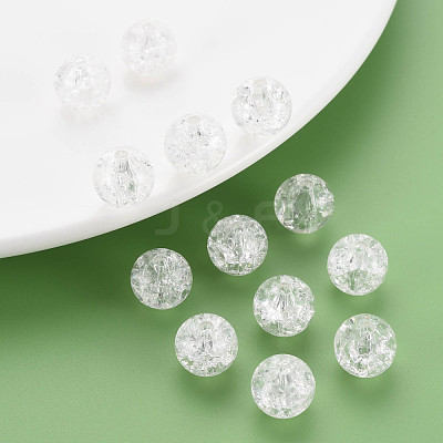 Transparent Crackle Acrylic Beads MACR-S373-66A-N12-1