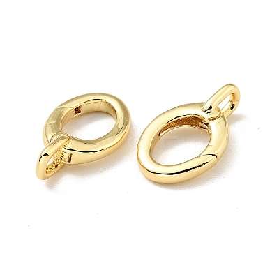 Brass Spring Gate Rings X-KK-G416-59G-1