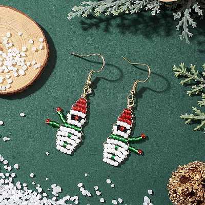2 Pairs TOHO Round Seed Beads Dangle Earrings EJEW-MZ00566-1