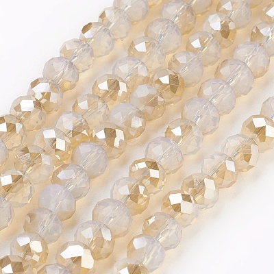 Electroplate Glass Beads Strands GLAA-K027-HR-A01-1