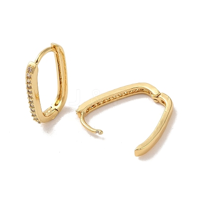 Brass Micro Pave Cubic Zirconia Earrings for Women EJEW-E301-12G-1