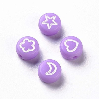 Opaque Acrylic Beads MACR-N008-40B-1