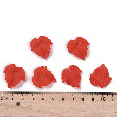 Autumn Theme Transparent Frosted Acrylic Pendants X-PAF002Y-12-1