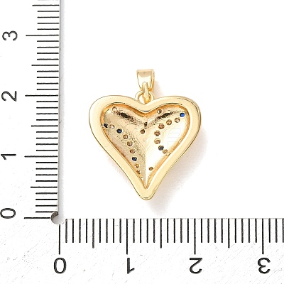 Valentine's Day Brass Micro Pave Cubic Zirconia Pendants CU-H001-02G-G-1