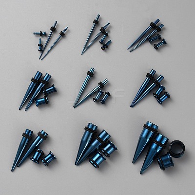 1Set 304 Stainless Steel Ear Plugs Gauges EJEW-BBC0001-70B-1