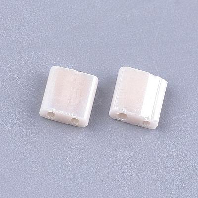 2-Hole Opaque Glass Seed Beads SEED-S023-07G-1