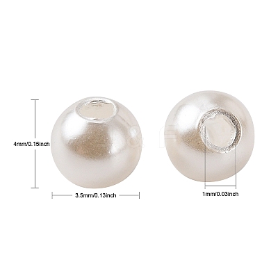 Imitation Pearl Acrylic Beads PL609-1-1